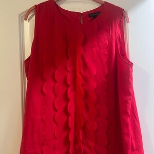 Banana Republic Red Sleeveless Boxy Blouse